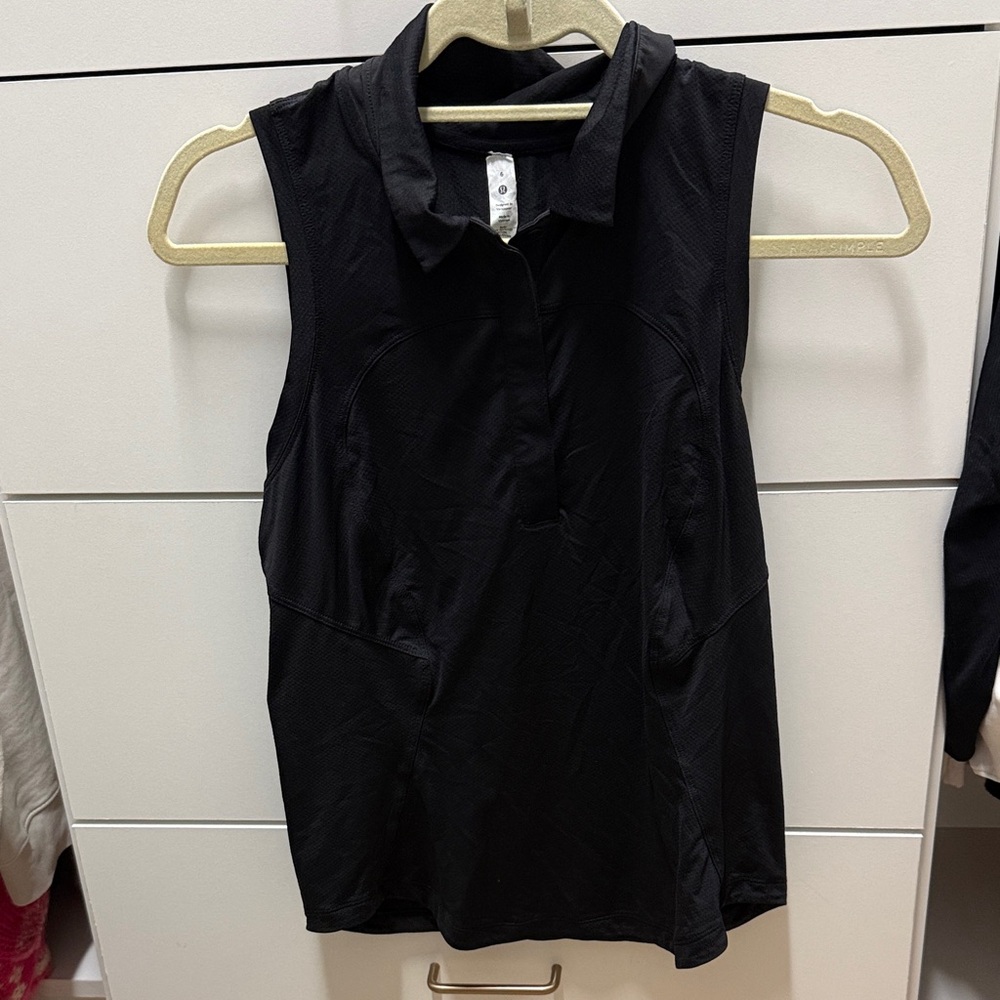 Lululemon black Sleeveless Polo Top